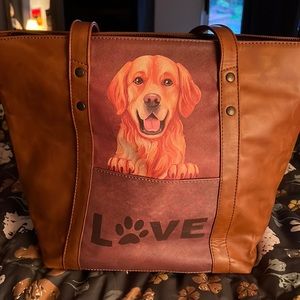 Bradford exchange 2021 golden retriever purse